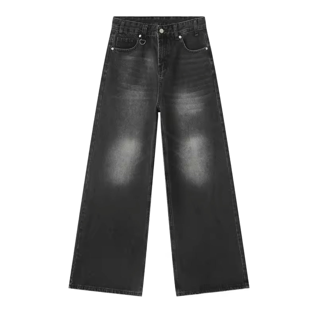 Onyx Black Faded Jeans